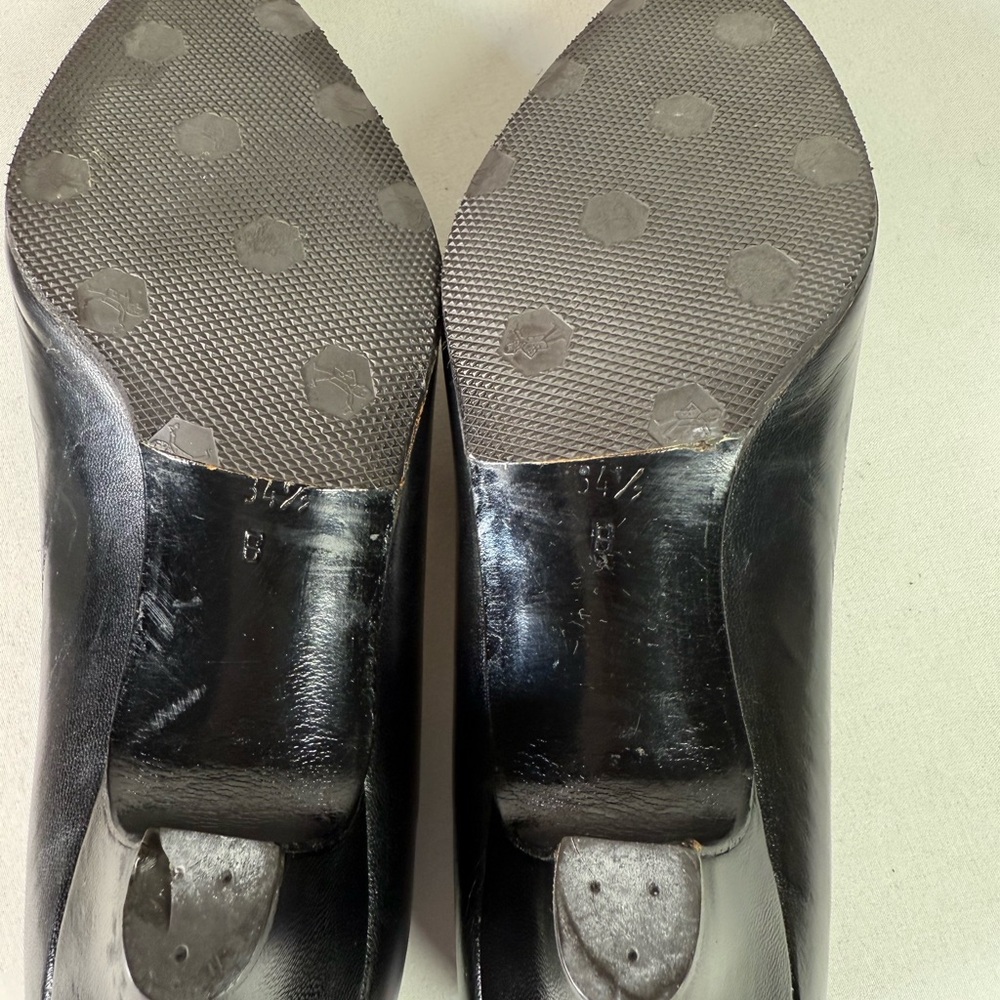 Vintage authentic Gucci black leather 2in heels pumps shoes slip on size 34.5 - Picture 17 of 17